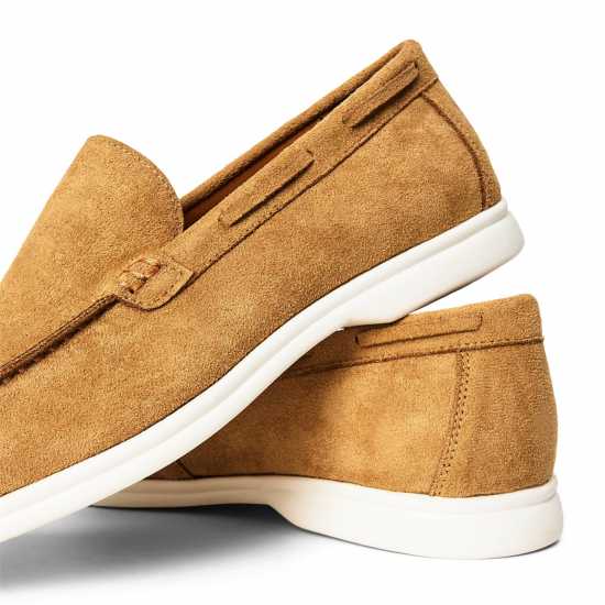 Wheres That From Mens Suede Slip On Easy Loafer Beige Suede 