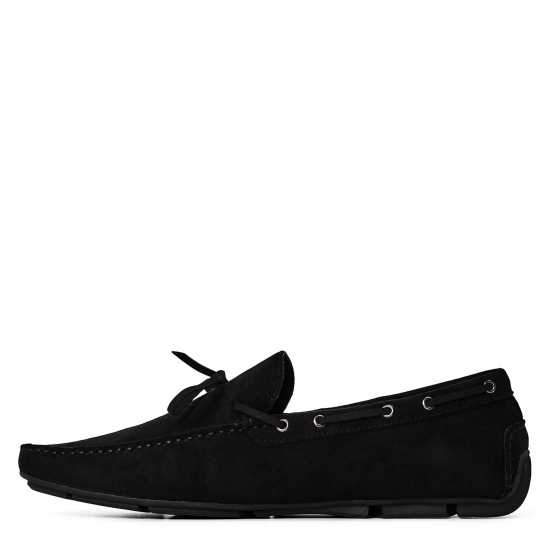 Men's Suede Slip On Lace Detail Loafers  