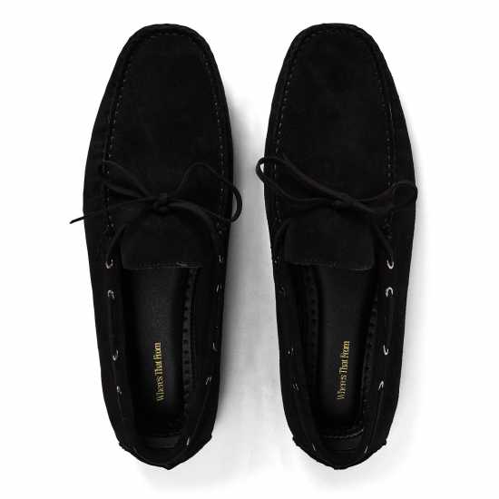 Men's Suede Slip On Lace Detail Loafers  