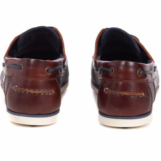 Barbour Capstan Boat Shoes Navy/Brown NY71 