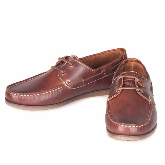 Barbour Capstan Boat Shoes Mahogany BR73 