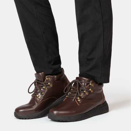 Donnay Мъжки Боти Leather Casual Chukka Boots Mens Dark Brown Мъжки боти и ботуши