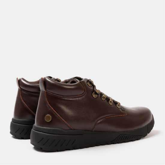 Donnay Мъжки Боти Leather Casual Chukka Boots Mens Dark Brown Мъжки боти и ботуши