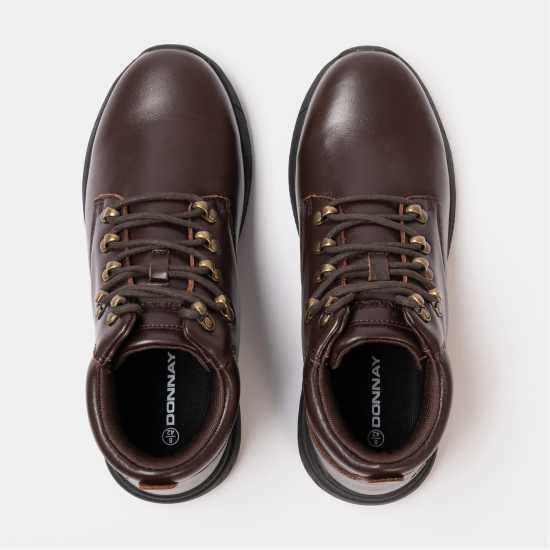 Donnay Мъжки Боти Leather Casual Chukka Boots Mens Dark Brown Мъжки боти и ботуши