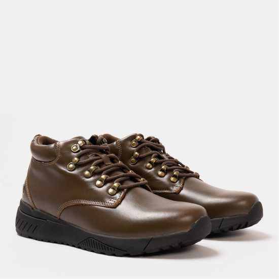 Donnay Мъжки Боти Leather Casual Chukka Boots Mens Brown Мъжки боти и ботуши
