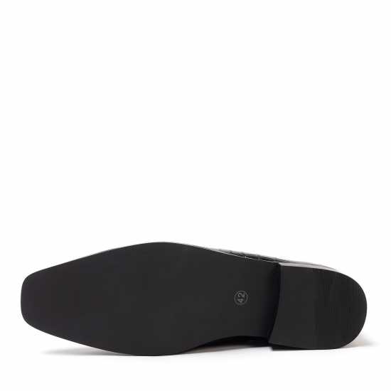 Giorgio Leather Croc Men Oxford Dress Brogue Shoes Черно Мъжки обувки