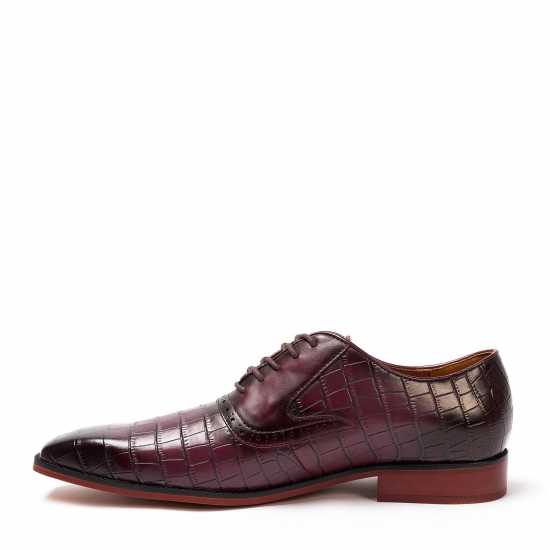 Giorgio Leather Croc Men Oxford Dress Brogue Shoes Кафяво кафяво Мъжки обувки
