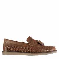 Sale Firetrap Marrone Woven Mens Loafers Tan Мъжки обувки
