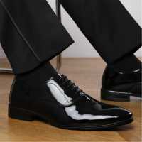 Wheres That From Oxford Lace Up Formal Classic Dress Shoe Черен Патент 
