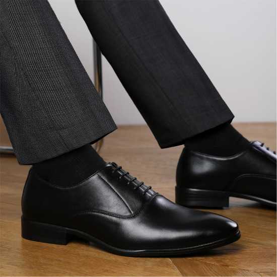 Wheres That From Wheres Oxford Lace Up Formal Classic Dress Shoe Черен ПУ Wheres That From Wheres Oxford Lace Up Formal Classic Dress Shoe Черен ПУ