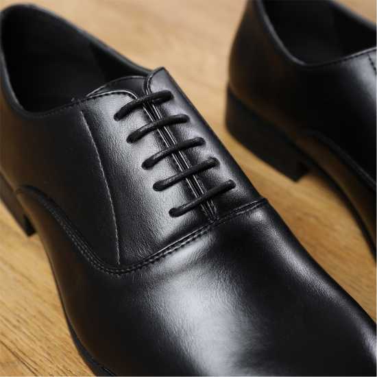 Wheres That From Wheres Oxford Lace Up Formal Classic Dress Shoe Черен ПУ Wheres That From Wheres Oxford Lace Up Formal Classic Dress Shoe Черен ПУ