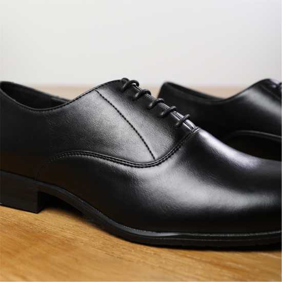 Wheres That From Wheres Oxford Lace Up Formal Classic Dress Shoe Черен ПУ Wheres That From Wheres Oxford Lace Up Formal Classic Dress Shoe Черен ПУ