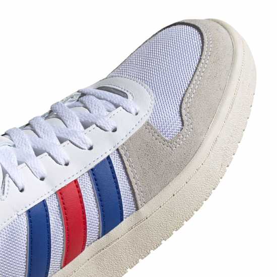 Adidas Hoops 3.0 Mid Classic Vintage Shoes Mens White/Royal/Red Мъжки баскетболни маратонки