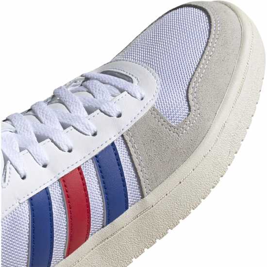 Adidas Hoops 3.0 Mid Classic Vintage Shoes Mens White/Royal/Red Мъжки баскетболни маратонки