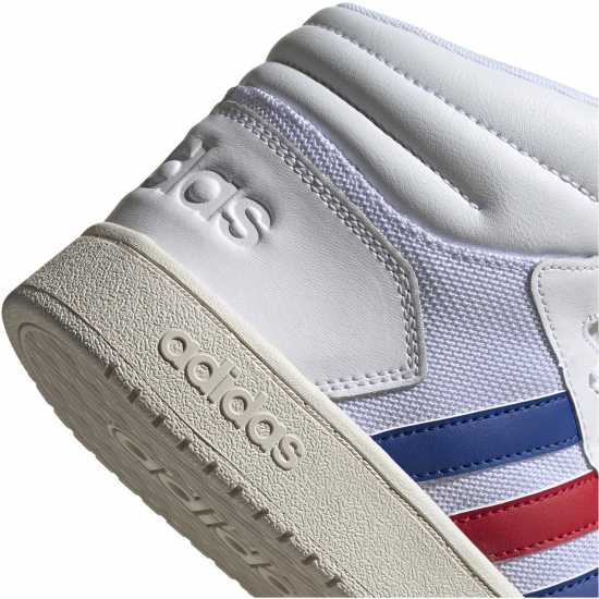 Adidas Hoops 3.0 Mid Classic Vintage Shoes Mens White/Royal/Red Мъжки баскетболни маратонки