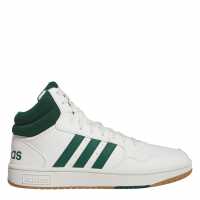 Adidas Hoops 3.0 Mid Classic Vintage Shoes Mens White/Green Мъжки баскетболни маратонки
