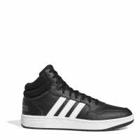 Adidas Hoops 3.0 Mid Classic Vintage Shoes Mens Black/White Мъжки баскетболни маратонки