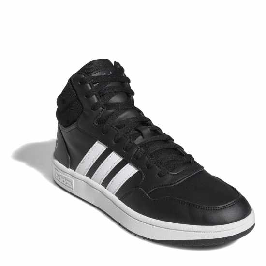 Adidas Hoops 3.0 Mid Classic Vintage Shoes Mens Black/White Мъжки баскетболни маратонки