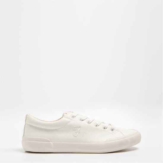 Farah Men's Dallas Vulcanised Low-Top Trainers Бяло 