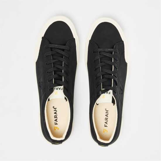 Farah Men's Dallas Vulcanised Low-Top Trainers Черно 