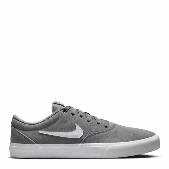 Nike Charge Low Suede Shoes Mens Сиво/Бяло Nike Charge Low Suede Shoes Mens Сиво/Бяло