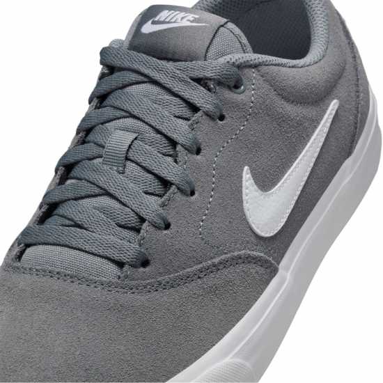 Nike Charge Low Suede Shoes Mens Сиво/Бяло Nike Charge Low Suede Shoes Mens Сиво/Бяло