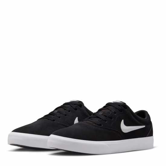 Nike Charge Low Suede Shoes Mens Черно/Бяло 