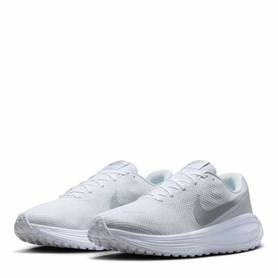Nike Мъжки Обувки За Бягане Revolution 8 Road Running Shoes Mens Бяло/Платина Nike Мъжки Обувки За Бягане Revolution 8 Road Running Shoes Mens Бяло/Платина