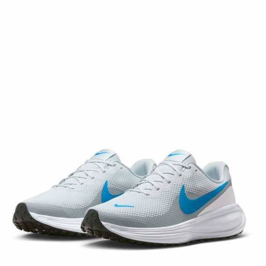 Nike Мъжки Обувки За Бягане Revolution 8 Road Running Shoes Mens Чист платинум/Син 