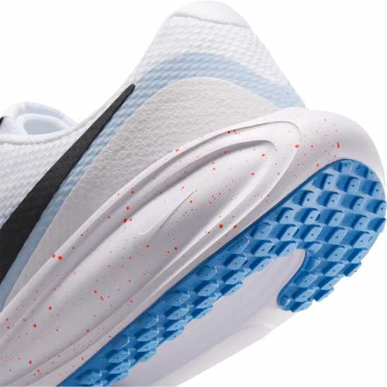 Nike Мъжки Обувки За Бягане Revolution 8 Road Running Shoes Mens White/Blu/Orang Nike Мъжки Обувки За Бягане Revolution 8 Road Running Shoes Mens White/Blu/Orang