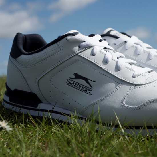 Мъжки маратонки Slazenger Classic Trainers Mens Бяло/Морско синьо Slazenger Classic Trainers Mens Бяло/Морско синьо Мъжки маратонки