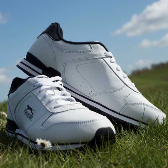 Мъжки маратонки Slazenger Classic Trainers Mens Бяло/Морско синьо Slazenger Classic Trainers Mens Бяло/Морско синьо Мъжки маратонки