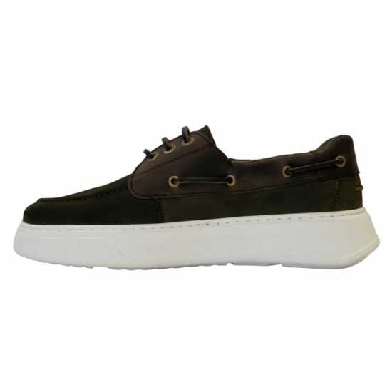 Firetrap Largo Boat Shoes Mens Зелено/Кафяво Мъжки обувки