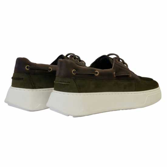 Firetrap Largo Boat Shoes Mens Зелено/Кафяво Мъжки обувки