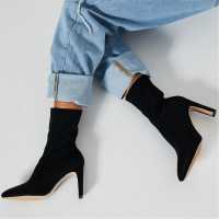 Боти Pointed Toe Flat Heel Lycra Sock Ankle Boots