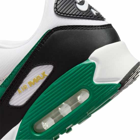 Nike Air Max 90 Trainers Mens White/Green Мъжки маратонки
