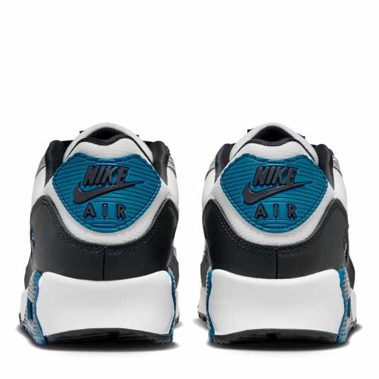 Nike Air Max 90 Trainers Mens Grey/White/Blue Мъжки маратонки