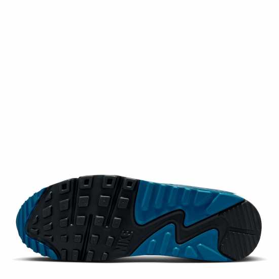 Nike Air Max 90 Trainers Mens Grey/White/Blue Мъжки маратонки
