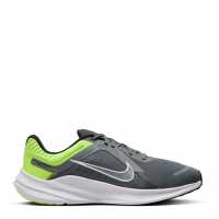 Nike Quest 5 Trainers Mens Grey/White/Volt Мъжки маратонки