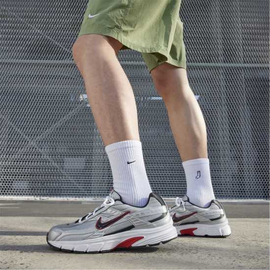 Nike Initiator Men's Running Shoes Silver/Red/Blk Nike Initiator Men's Running Shoes Silver/Red/Blk