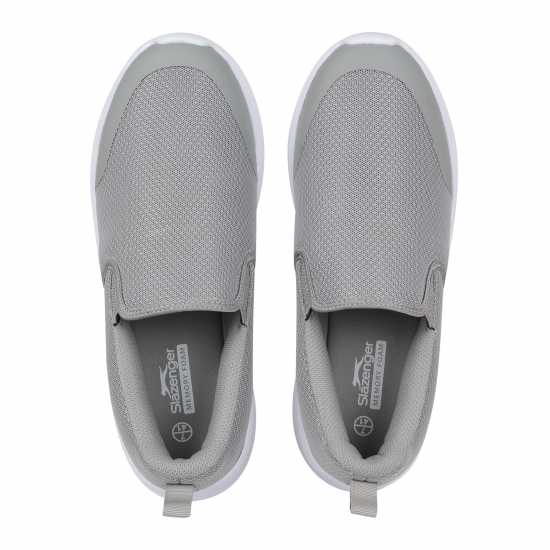 Slazenger Мъжки Обувки Без Връзки Zeal Mens Slip On Shoes Grey/White Мъжки маратонки
