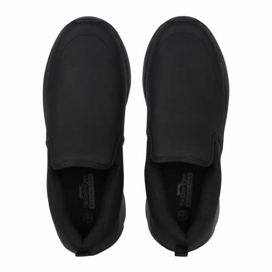 Slazenger Мъжки Обувки Без Връзки Zeal Mens Slip On Shoes Black Lth Мъжки маратонки