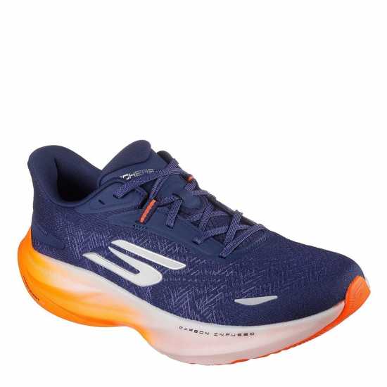Мъжки маратонки за бягане Skechers Aero Spark Running Trainers Mens Navy/Orange Skechers Aero Spark Running Trainers Mens Navy/Orange Мъжки маратонки за бягане
