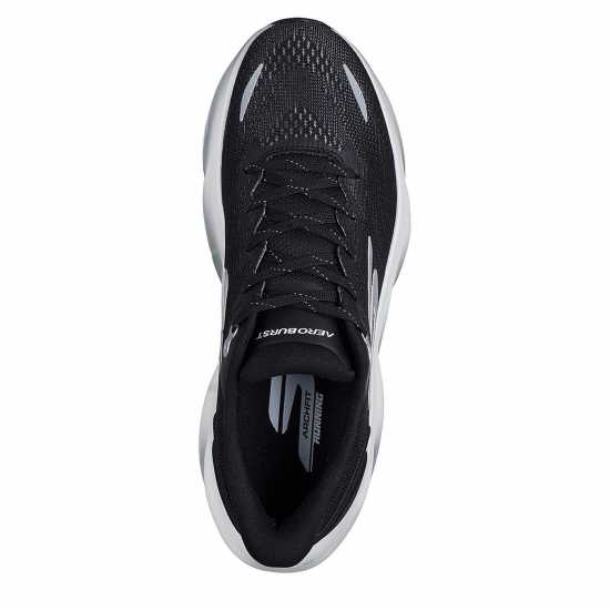 Skechers Aero Burst Running Trainers Mens Black/White Мъжки маратонки за бягане