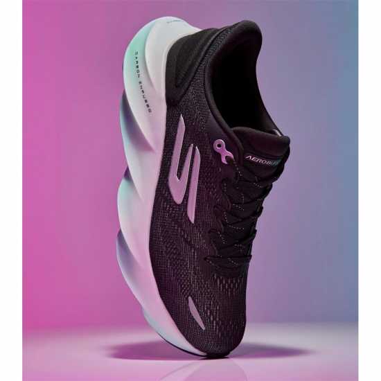 Skechers Aero Burst Running Trainers Mens Black/White Мъжки маратонки за бягане