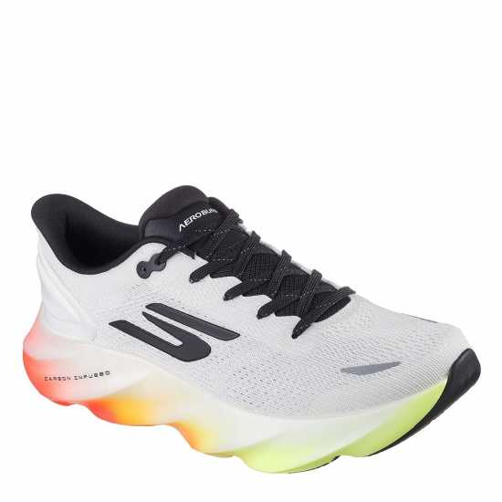 Мъжки маратонки за бягане Skechers Aero Burst Running Trainers Mens White/Multi Skechers Aero Burst Running Trainers Mens White/Multi Мъжки маратонки за бягане