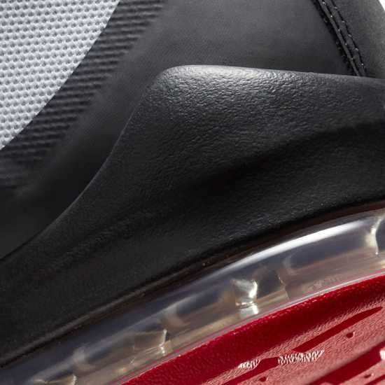 Nike Air Max Invigor Trainers Mens Grey/Black/Red Мъжки високи кецове