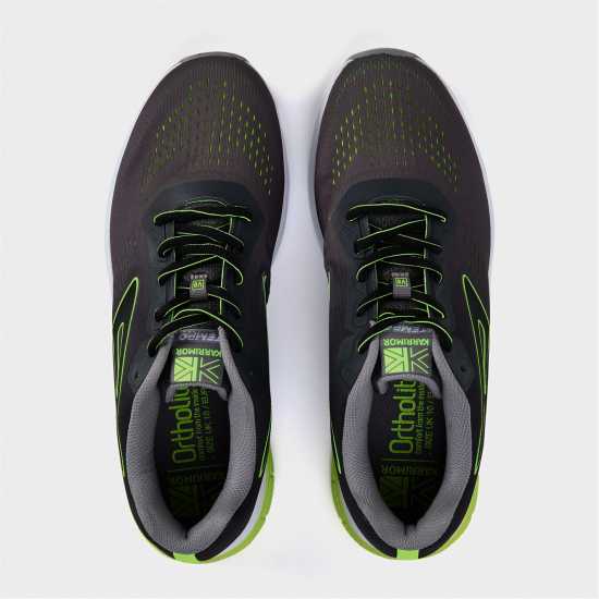 Karrimor Tempo Running Trainers Mens Сиво/Лайм Мъжки маратонки
