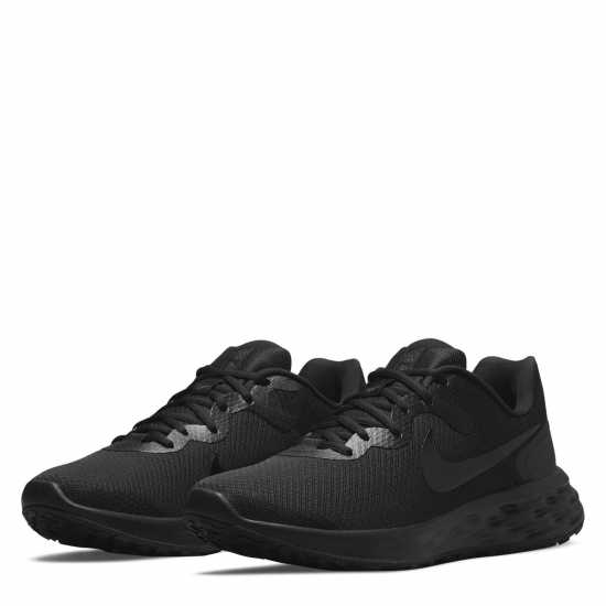 Nike Мъжки Обувки За Бягане Revolution 6 Road Running Shoes Mens Triple Black Мъжки маратонки