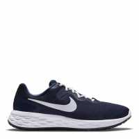 Nike Мъжки Обувки За Бягане Revolution 6 Road Running Shoes Mens Navy/White Мъжки маратонки